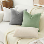 Pallene Faux Fur Plush Throw Pillow Covers 20X20 Set Of 2 - Luxury Soft Fluffy Cozy Decorative Pillow Covers For Sofa, Couch, Li