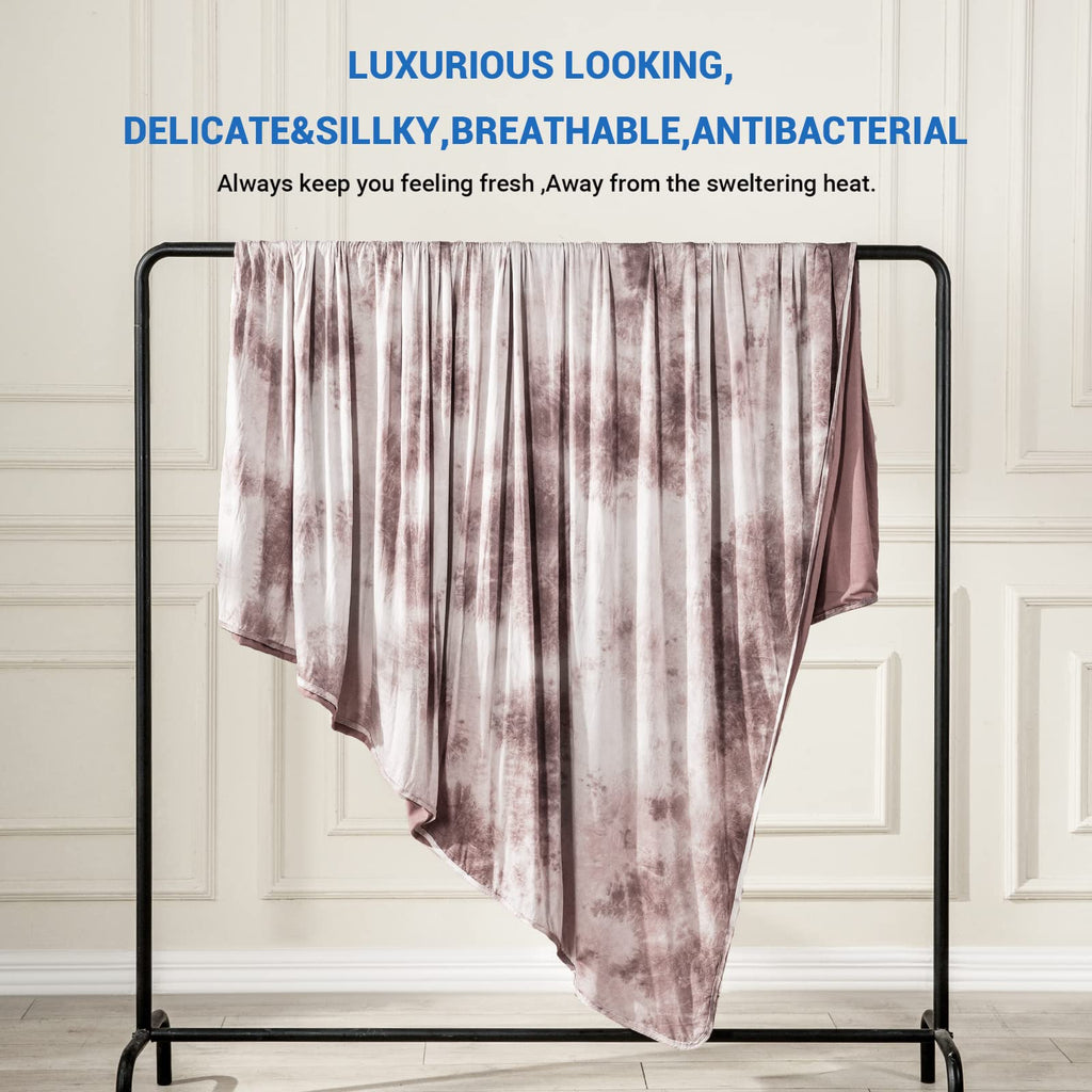 Topcee Cooling Blanket For Hot Sleepers Decorative Tie Dye,Absorbs Heat To Keep Body Cool For Night Sweats,100% Oeko-Tex Certifi