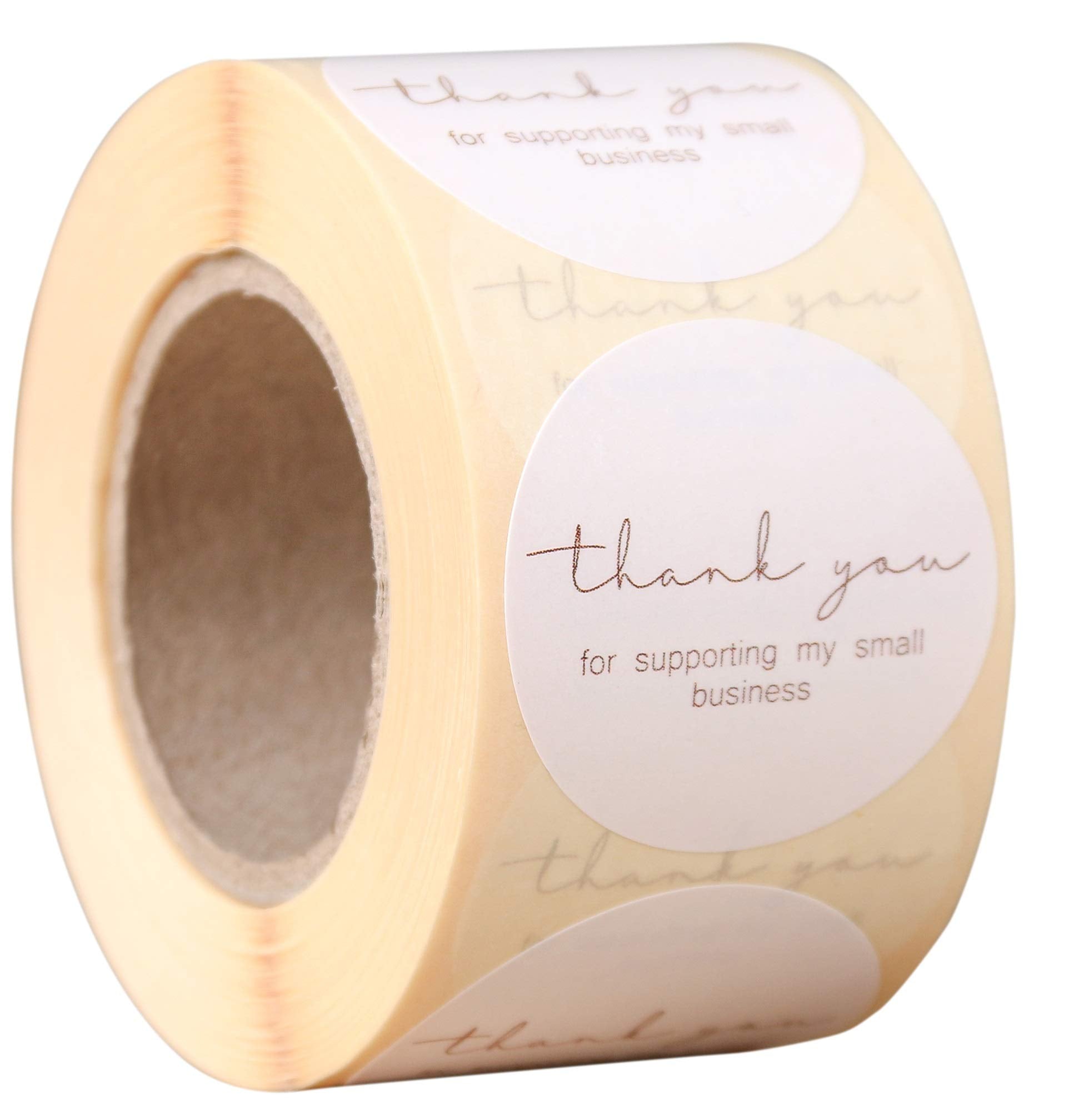 Professional Design For Business, 500 Thank You For Supporting My Small Business Stickers, 1.5' Round, Great For Online Retaile