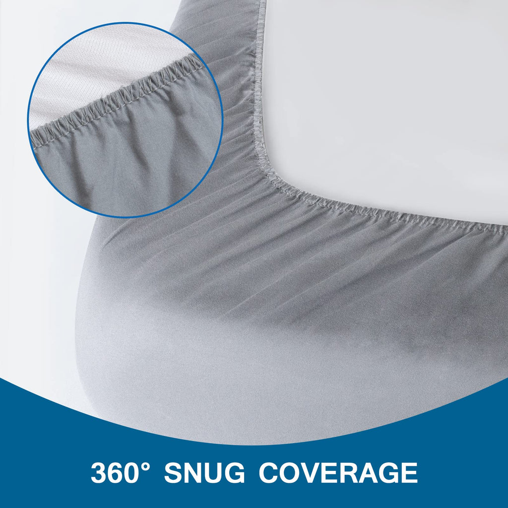 Coldwind Cot Sheet 30" x 80" Microfiber Gray Fitted Bottom Sheet for Narrow Twin, RV Bunk, Camping Cot