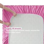 Nestl Full Xl Size Sheet Sets - 4 Piece Full Xl Size Sheets, Deep Pocket, Hotel Luxury, Extra Soft, Breathable And Cooling, Light Pink Bed Sheets For Full Xl Size Mattress