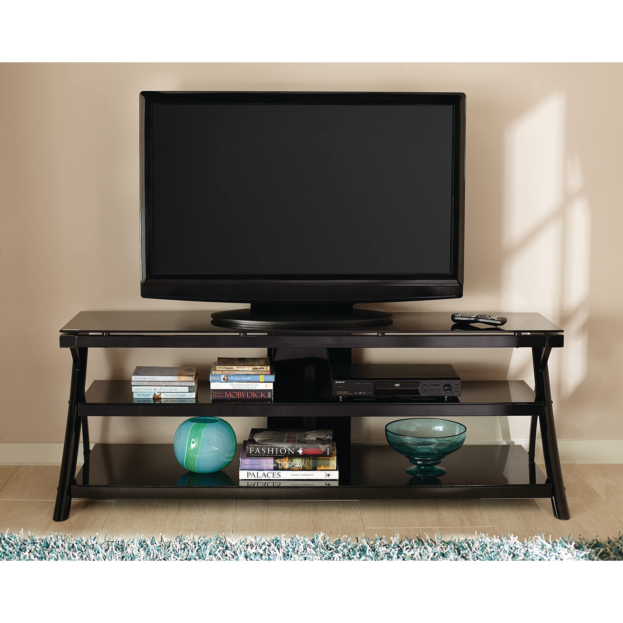 Steve Silver Company Cyndi TV Console, 65" x 25" x 23", Brown