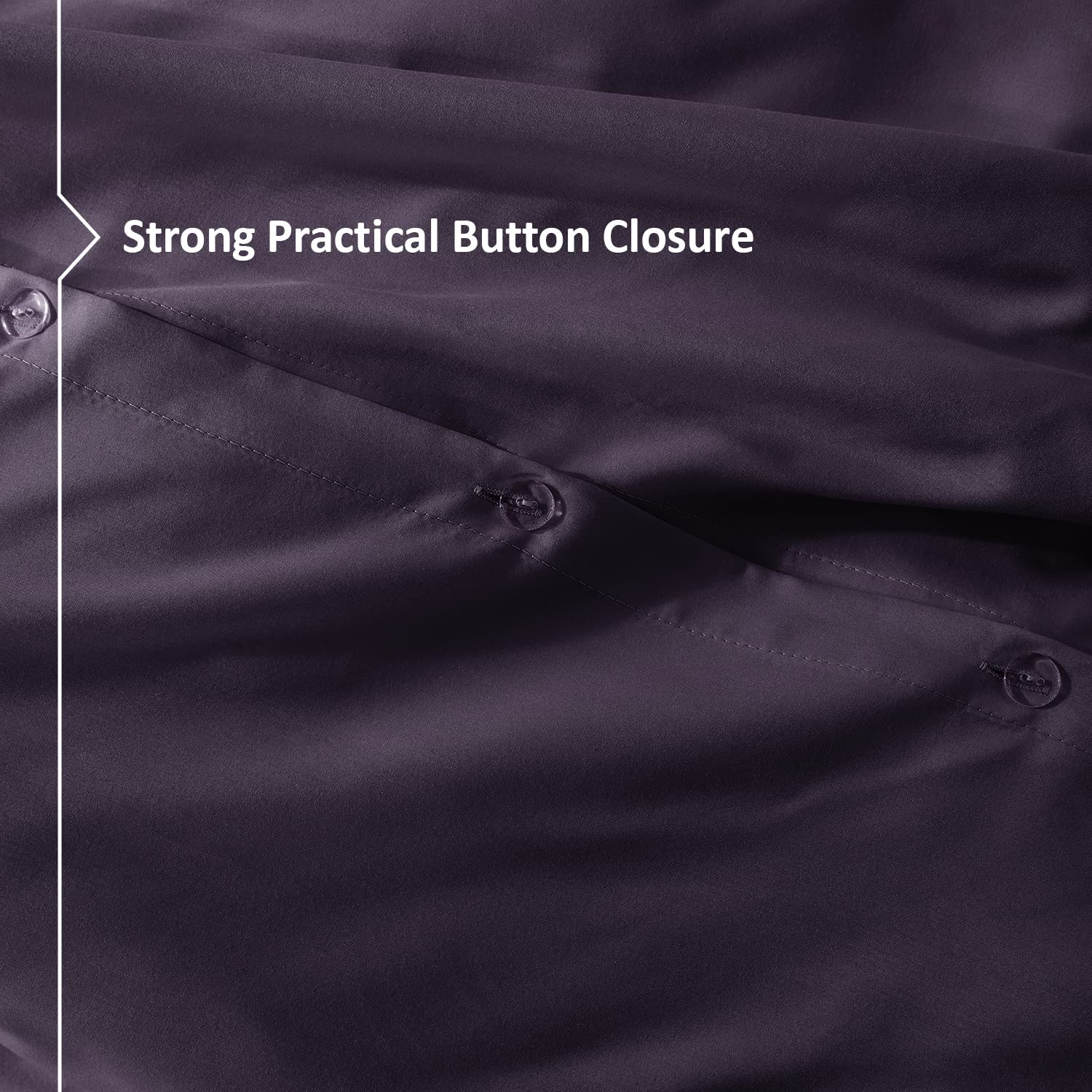 Nestl Purple Duvet Cover King Size - Soft Double Brushed King Duvet Cover Set, 3 Piece, With Button Closure, 1 Duvet Cover 104X9