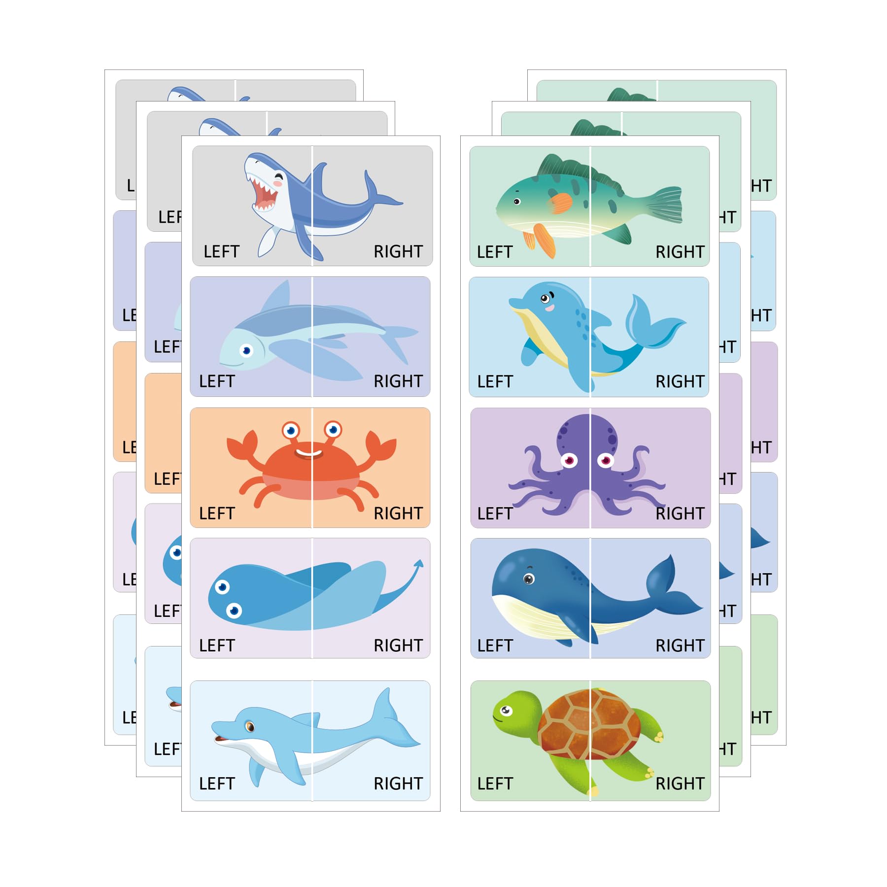 60Pcs Kids Shoe Labels Cute Right Left Sole Animal Children Boys Girls Shoes Stickers For Children'S Day Birthday Baby Party Gif