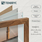 Tenibyc 11X17 Walnut Poster Frame 3 Pack With Hd Glass - Natural Brown, Solid Wood Picture Frame, Wall Gallery Frame