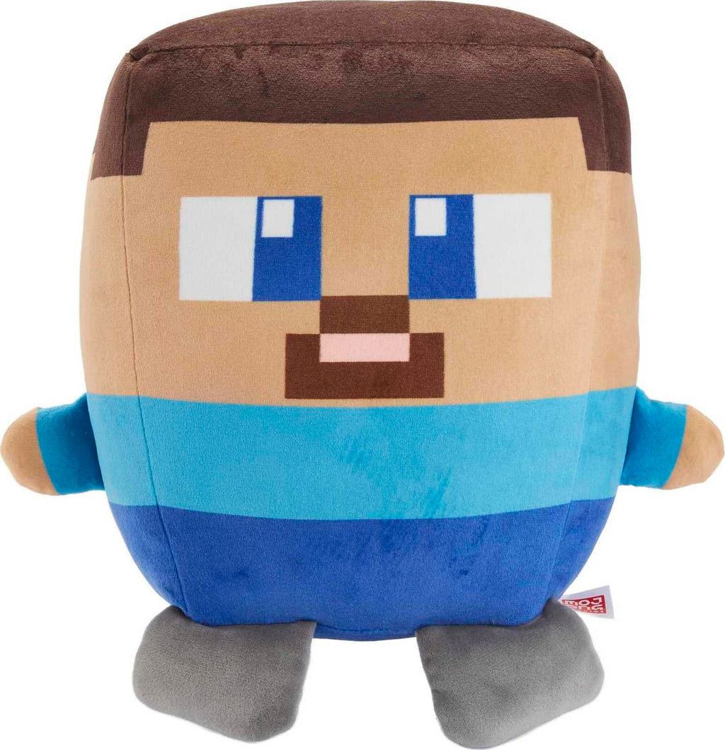 Mattel Minecraft Cuutopia 10-In Steve Plush Character, Soft Rounded Pillow Doll, Video Game-Inspired Collectible Toy Gift For Ag