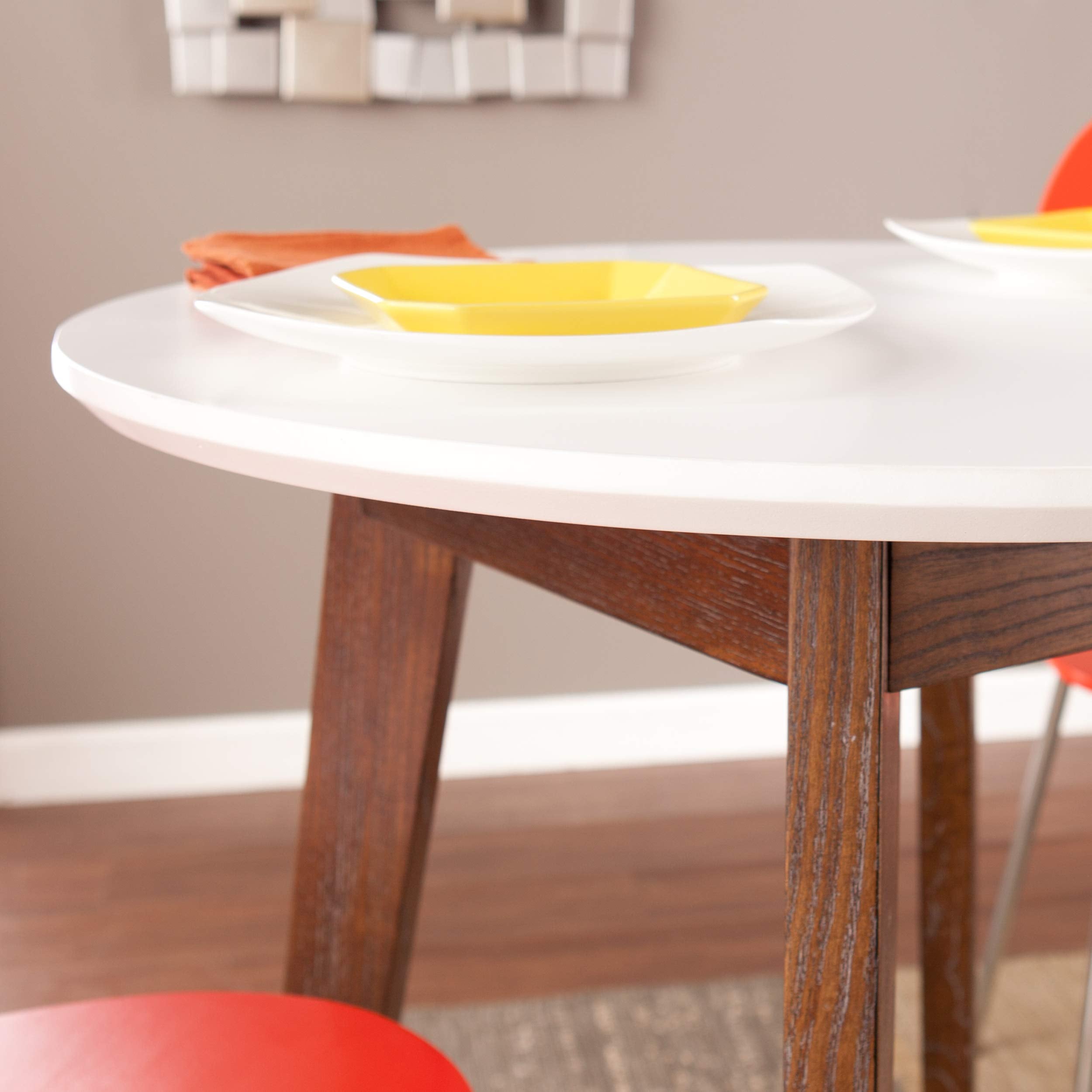SEI Furniture Oden Two-Tone Small Space Round Dining Table - Thumbnail 4