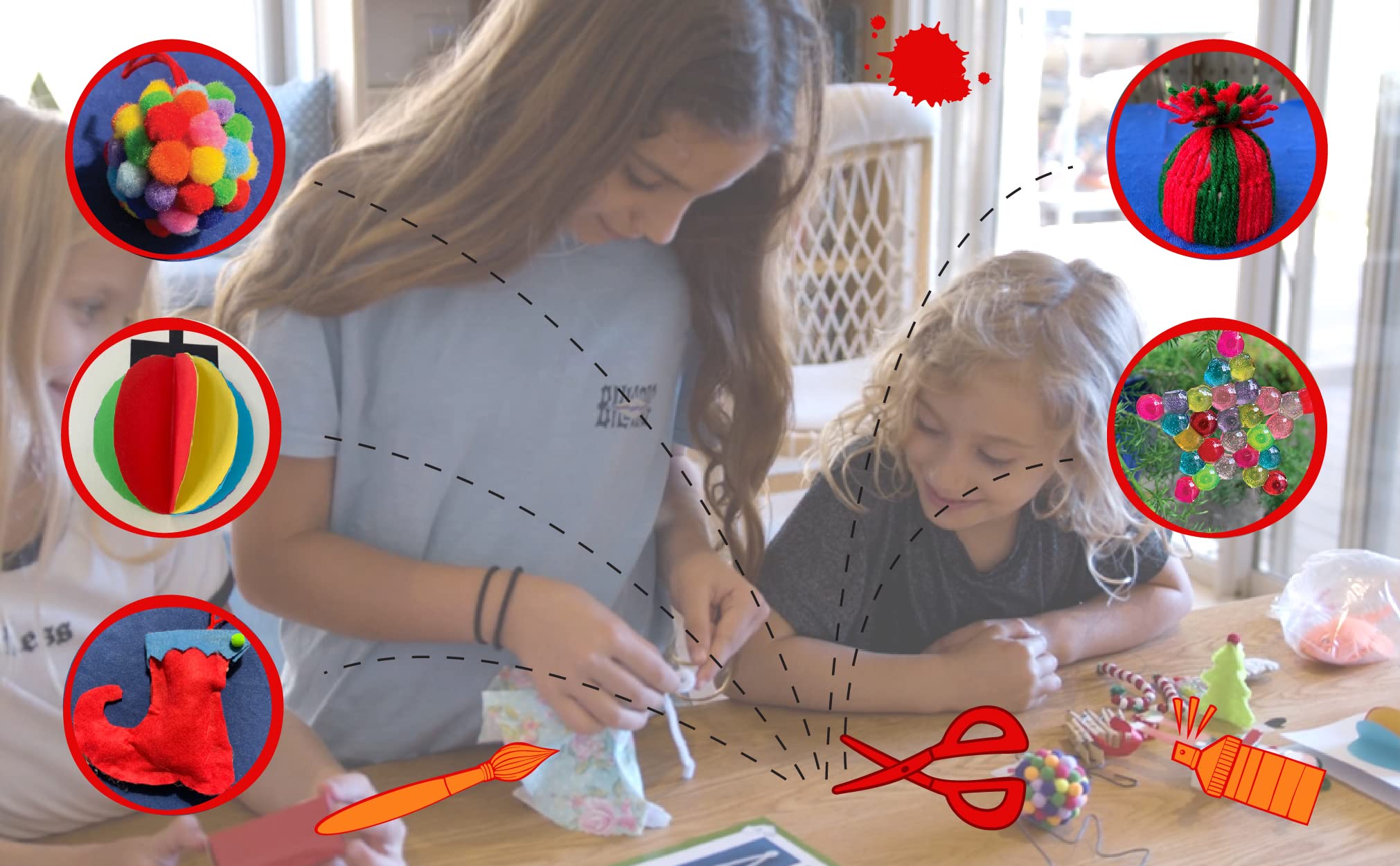 2024 Christmas Countdown Advent Calendar. Beautiful Diy Arts & Crafts Ornaments & Decorations Handmade By Your Kids. 24 Days, Al