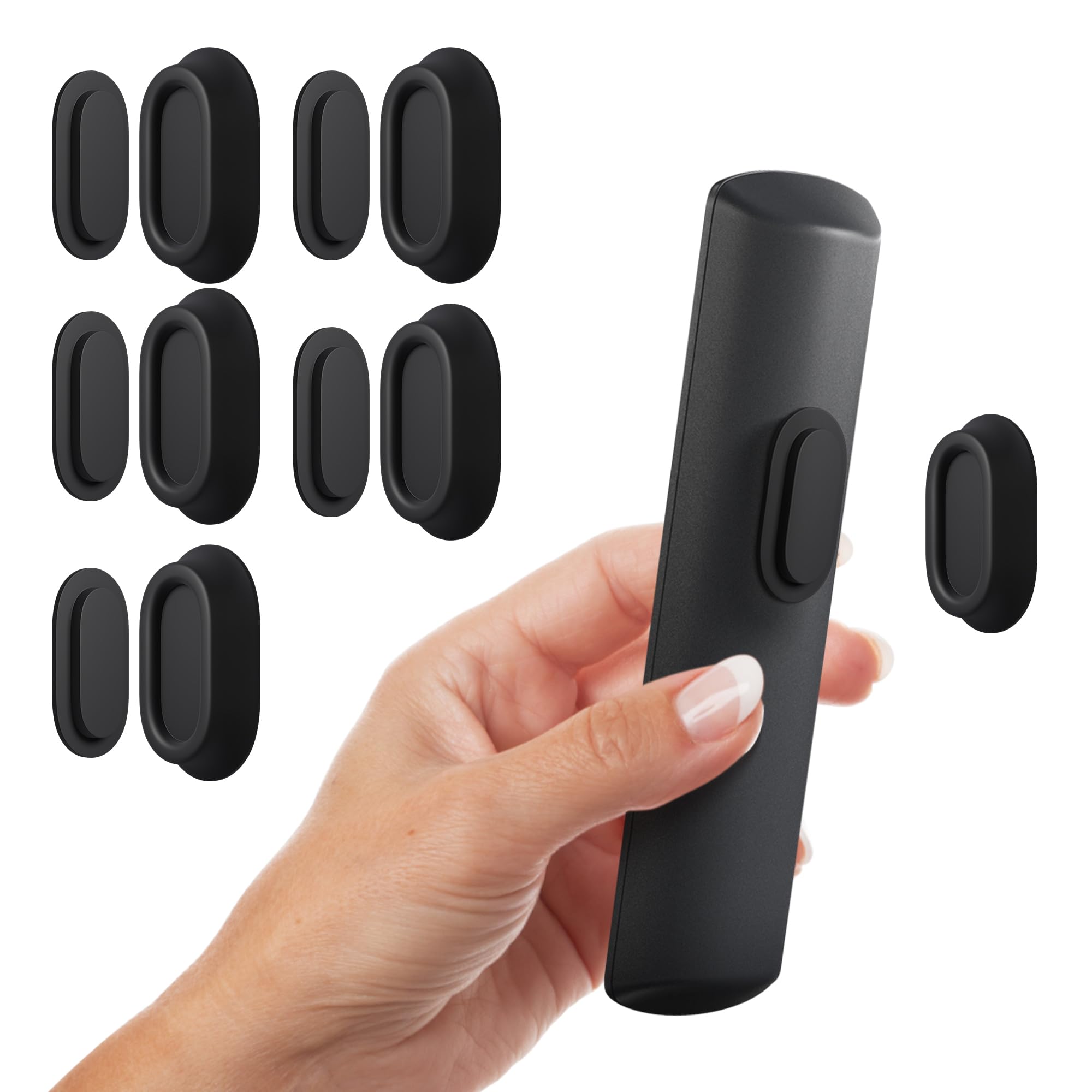 Nearockle 5 Pack Magnetic Remote Control Holder Wall Mount, Upgraded Silicone Remote Control Organizer Strong Adhesive Tv Remote