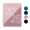 Rileys 2025 Weekly Planner - Geographic Annual & Monthly Agenda Planner, Flexible Cover, Notes Pages, Twin-Wire Binding (8 X 6 I