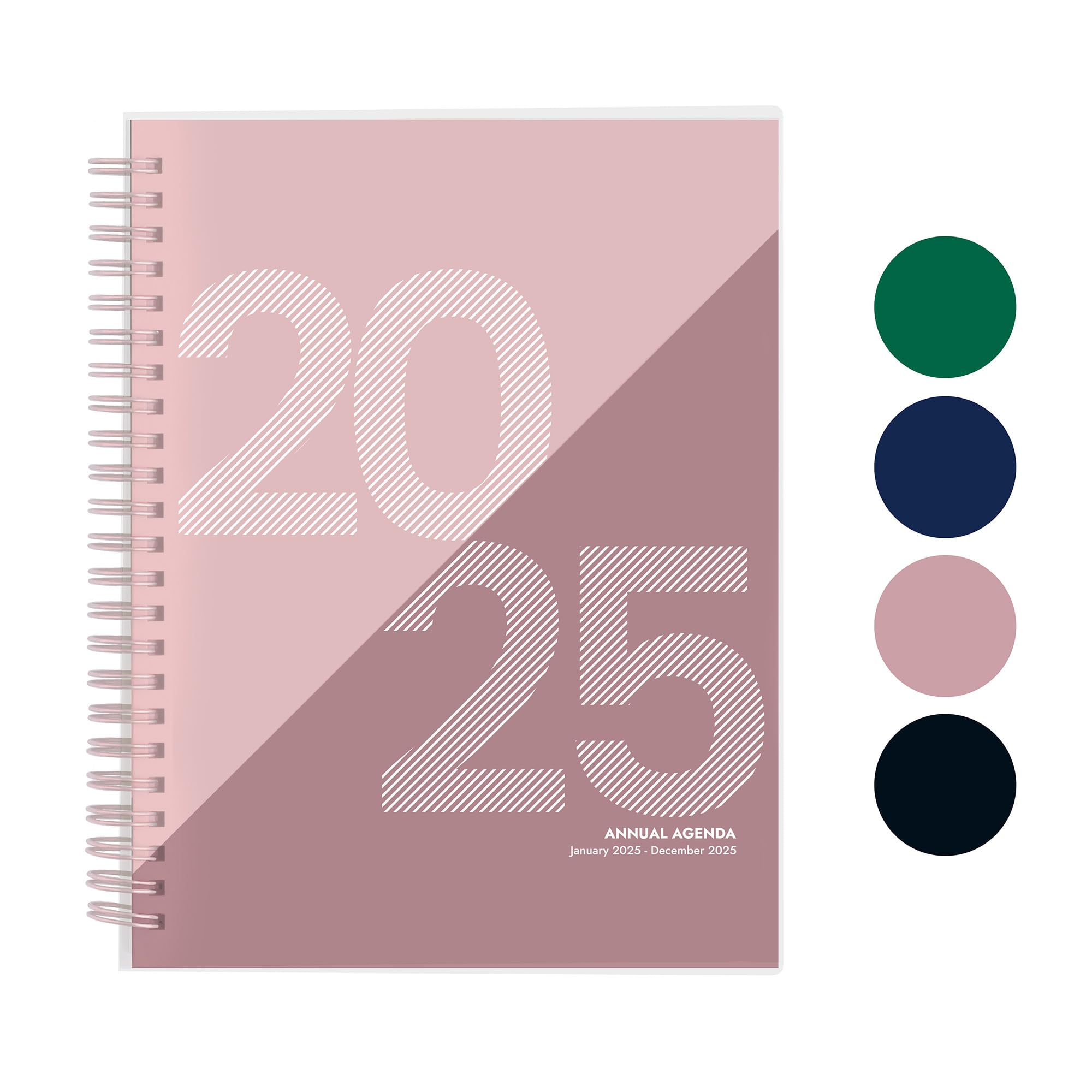 Rileys 2025 Weekly Planner - Geographic Annual & Monthly Agenda Planner, Flexible Cover, Notes Pages, Twin-Wire Binding (8 X 6 I
