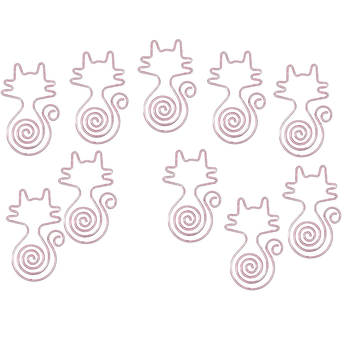Cat Jumbo Paper Clips (2 Inch, 10 Pcs Pink Paperclips) Large Paper Clips Jumbo Colored Paper Clips Office Supplies Cute Paper Cl