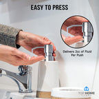 Bathroom Countertop Soap Dispensers (Brushed Nickel, 2 Pack)