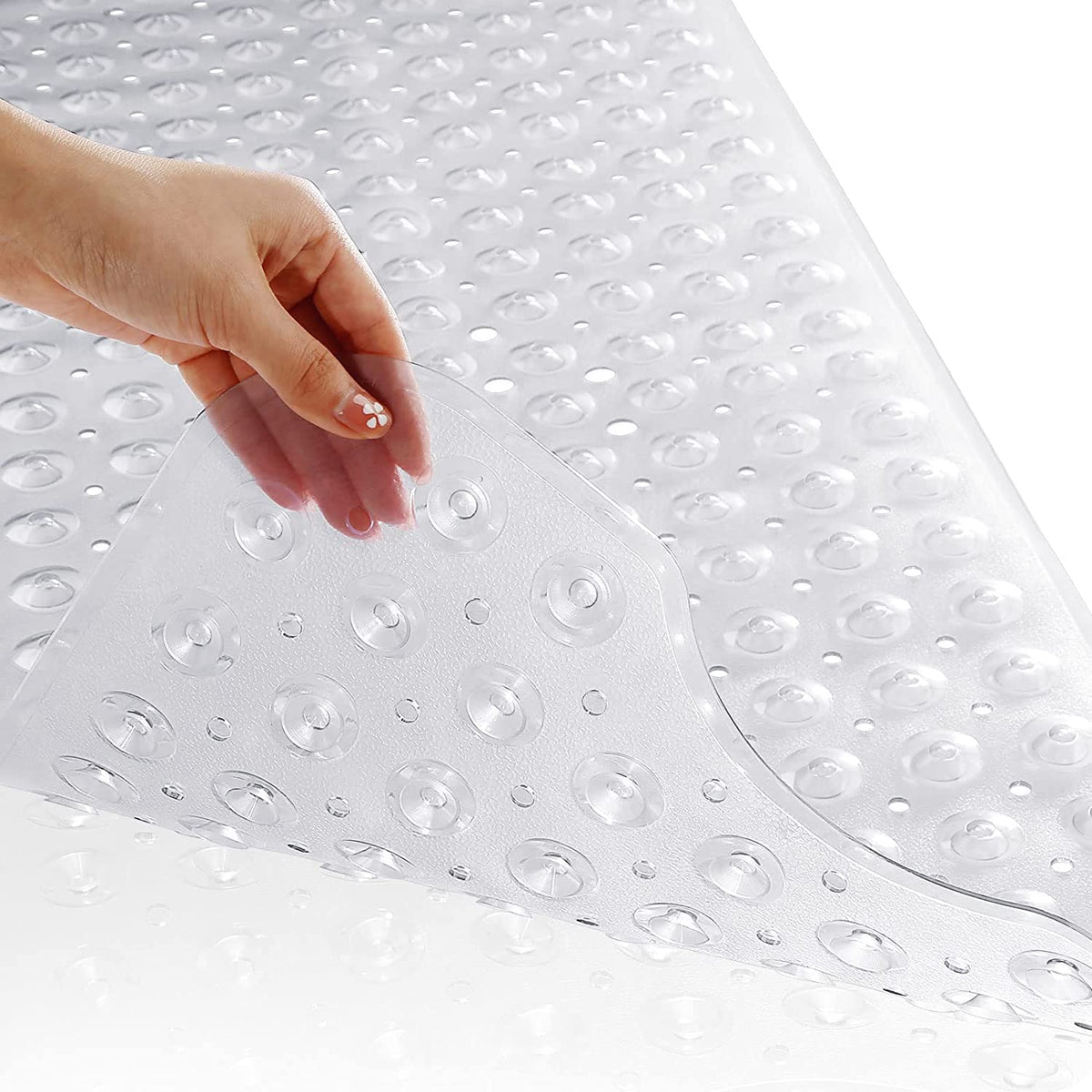 PAGHADI Bath Mat  Large Non Slip Bathtub & Shower Mat  Extra Long 40 X 16 Inch Bathroom Mats for Tub Nonslip Anti Slip Bathmat