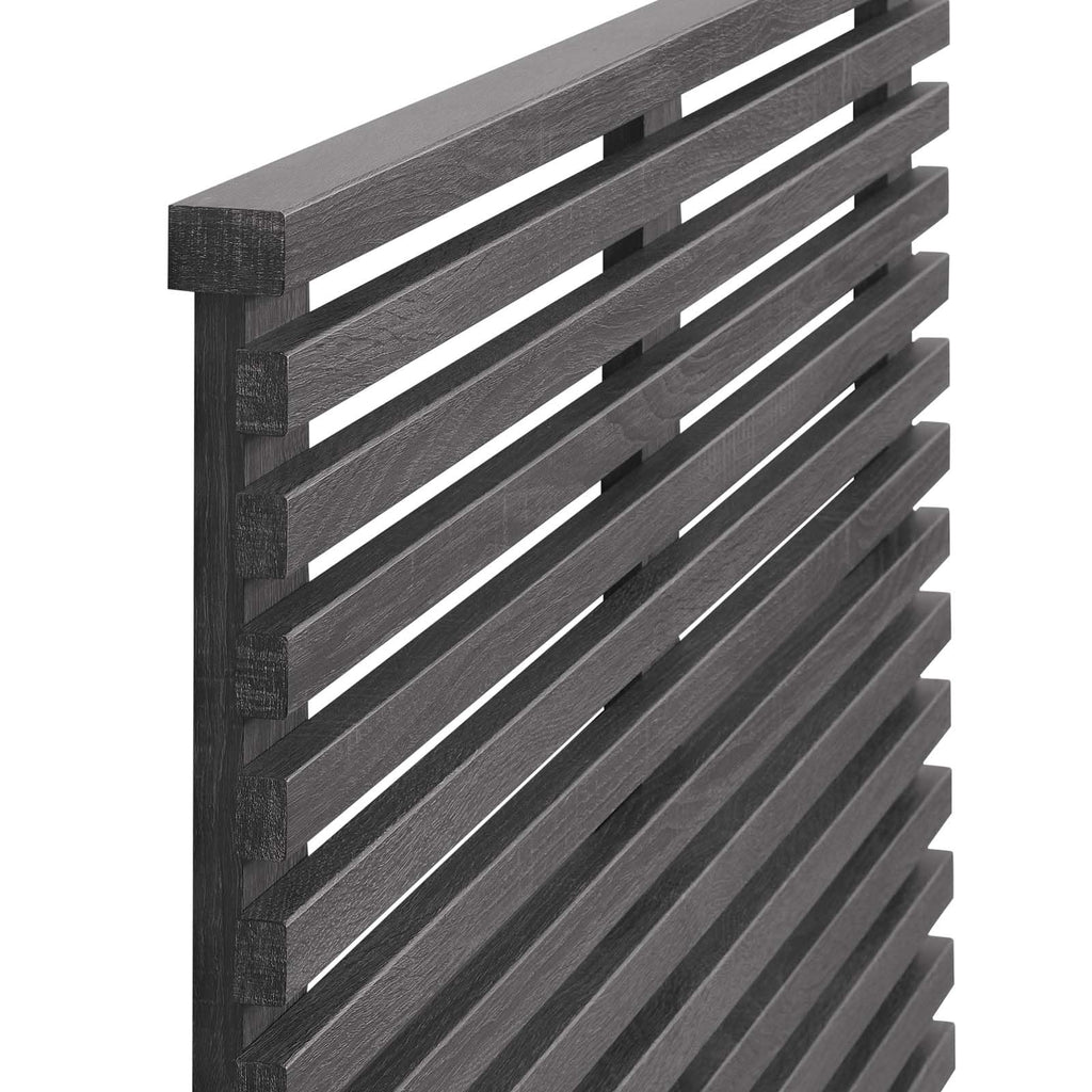 Modway Render Mid-Century Modern Wall-Mount Twin Headboard in Charcoal