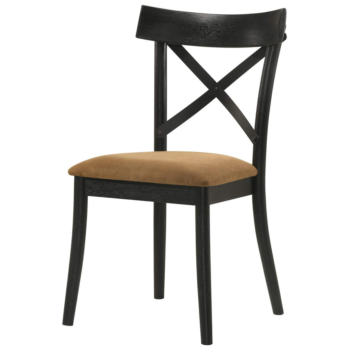 Acme Hillary Wooden Side Chairs in Brown and Black (Set of 2)