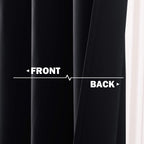 Nicetown Blackout Tiers Drapes For Small Window - Functional Plain Grommet-Top Window Treatment Curtains For Cafe/Office/Hallowe