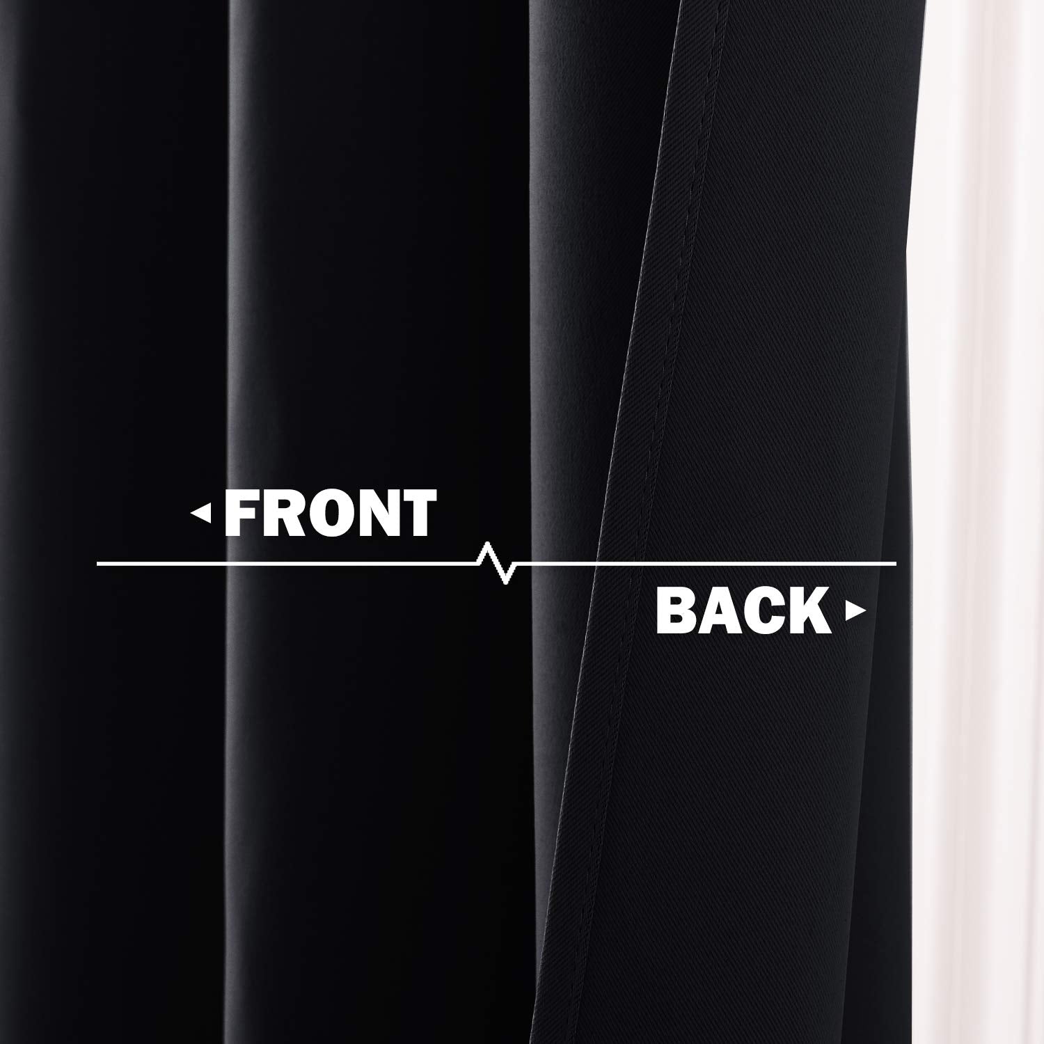 Nicetown Blackout Tiers Drapes For Small Window - Functional Plain Grommet-Top Window Treatment Curtains For Cafe/Office/Hallowe