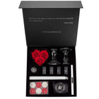Romance Helpers Romance-in-a-Box Gift Box - Romantic Basket with Candles, Rose Petals, Essential Size, Rose Color, Model SKUEXEMPT001