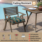 Magpie Fabrics Patio Square Chair Cushions 18'X18'X2.5' With Ties, 2 Pack, Waterproof Weather Resistant Outdoor Universal Cor