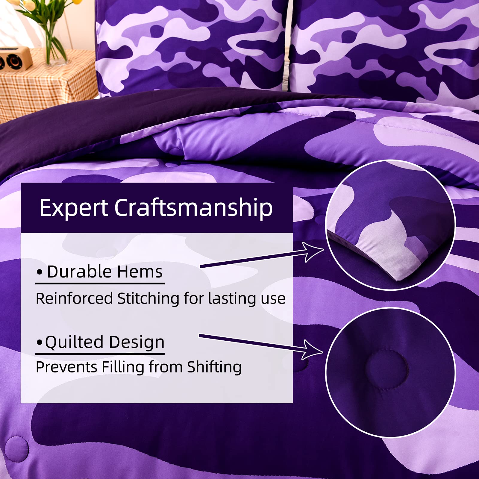 Meeting Story Camouflage Bedding Set, Colorful Pattern Queen Camouflage Comforter Set, 3 Pcs One Comforter And Two Pillowcases I