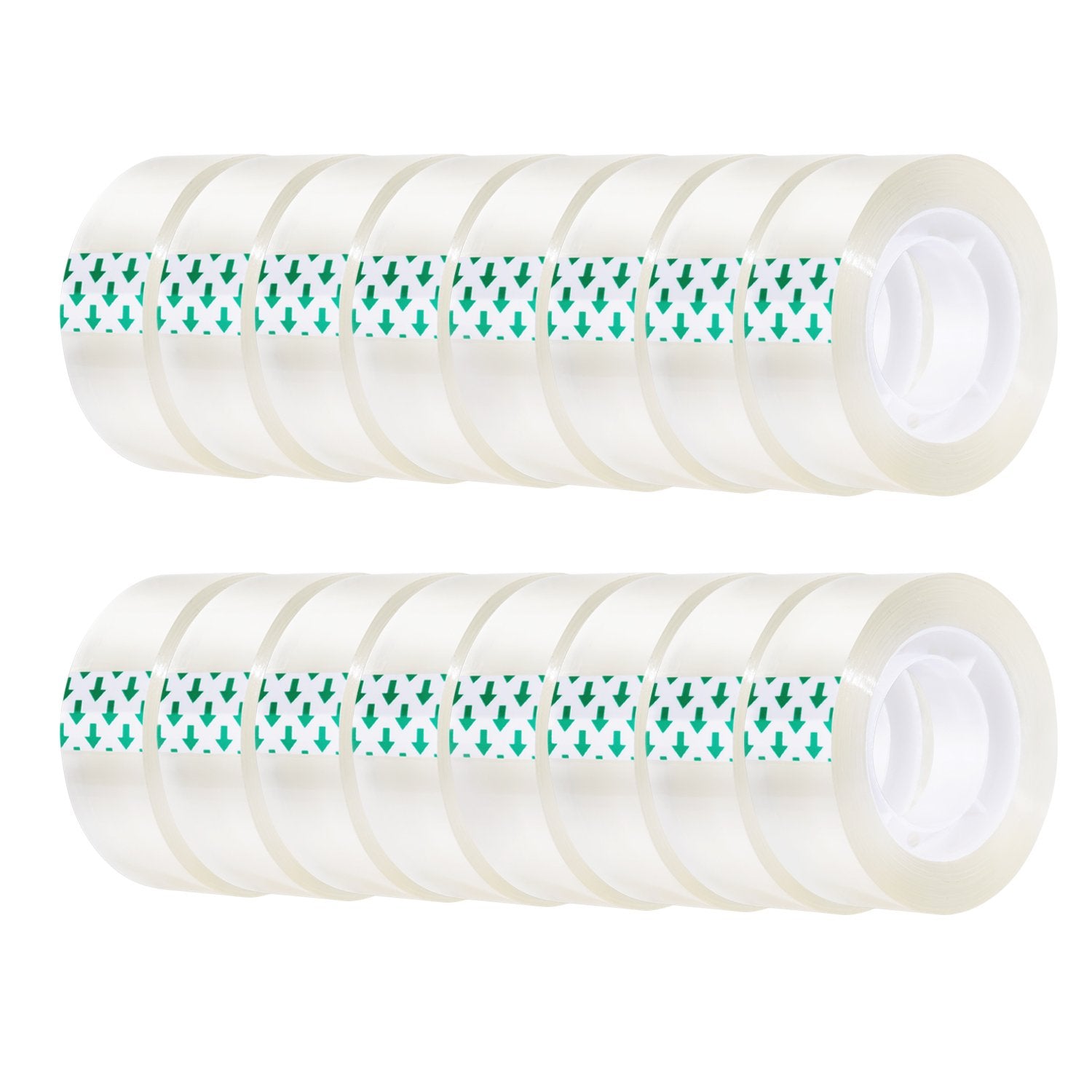 Favide Transparent Tape Clear Tape 3/4 Inches Tape Refill Roll For Office, Home, School (32 Rolls)