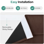 Homeideas 100% Blackout French Door Curtains, Privacy Small Door Curtains For Door Window, 26 X 12 Inch Door Shades For Front Door, Thermal Insulated Door Window Covering, (1 Panel, Brown)