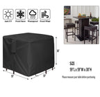 Hengme 5 Piece Bar Height Patio Dining Set Covers, Outdoor Waterproof Square Wicker Bar Table & Chair Sets Cover For Square Tabl
