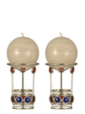 Dale Tiffany Gem Warmer Candle Holder, 5.5-Inch, Red/Blue