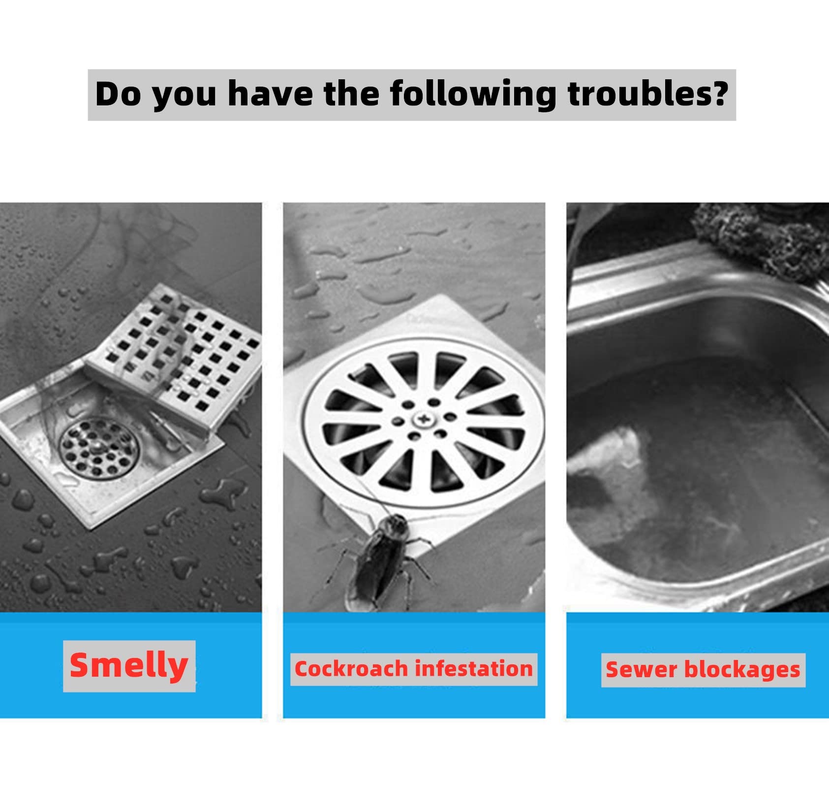 Maoyong Tub Stopper Silicone Floor Drain Anti-Odor Mat, Silica Gel Drain Plugs, Anti-Odor Deodorizing Cover, Kitchen Seal, Sewer