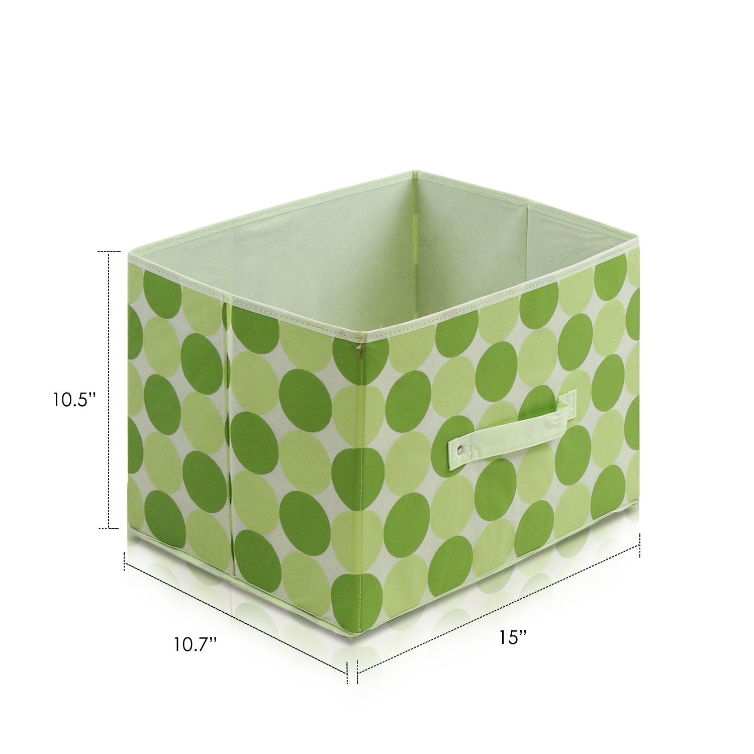 Furinno Laci 11144Gr Non-Woven Fabric Soft Storage Organizer, Dot Design, Green