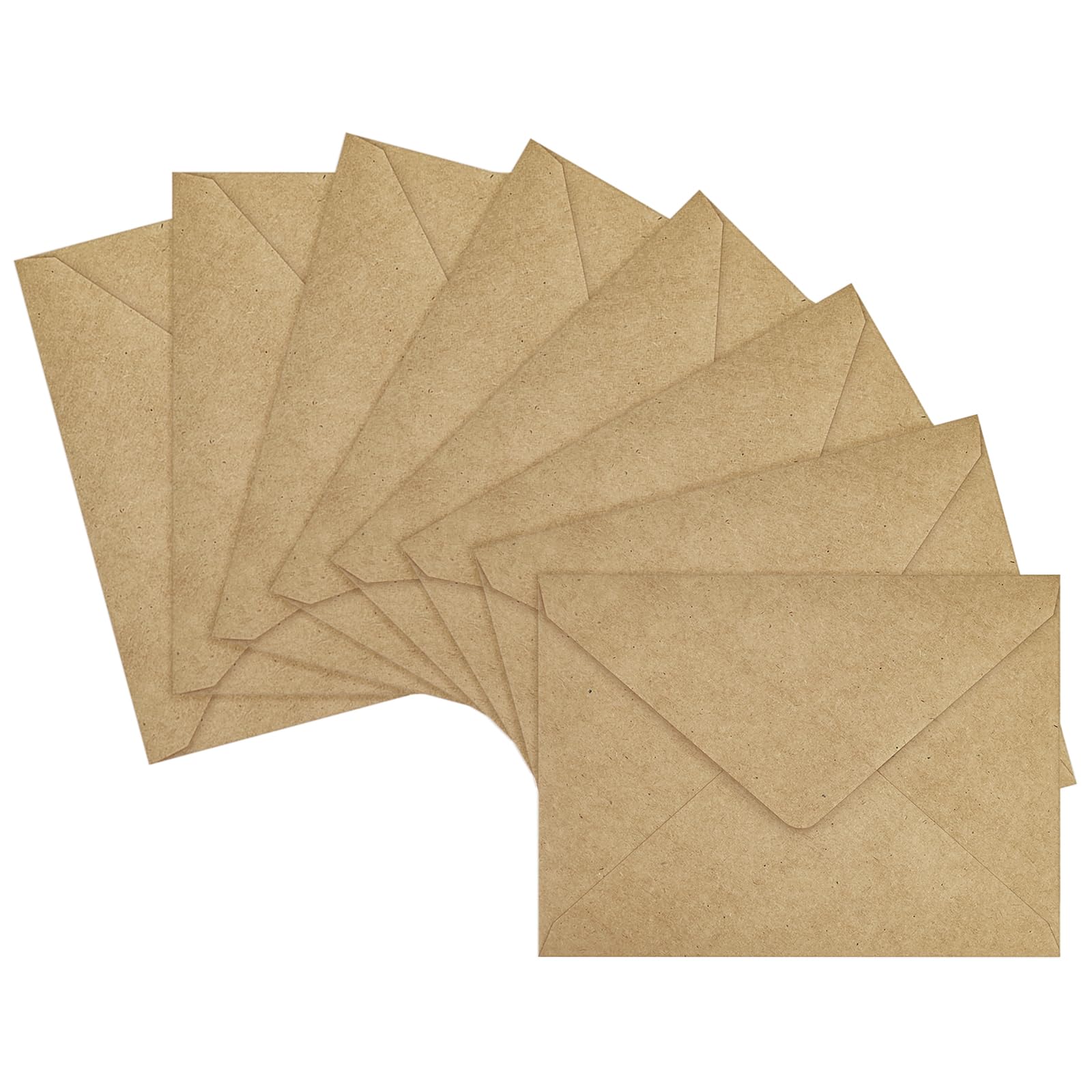 Likajon 200 Pack A7 Envelopes, Kraft Greeting Card Envelopes Self Seal, 5.24 X 7.24 In Envelopes For Birthday Graduation Christm