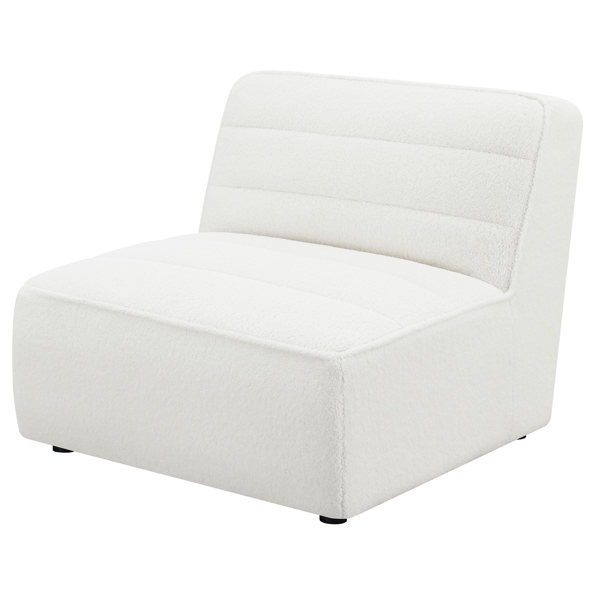 Coaster Sunny Upholstered Armless Chair, Natural