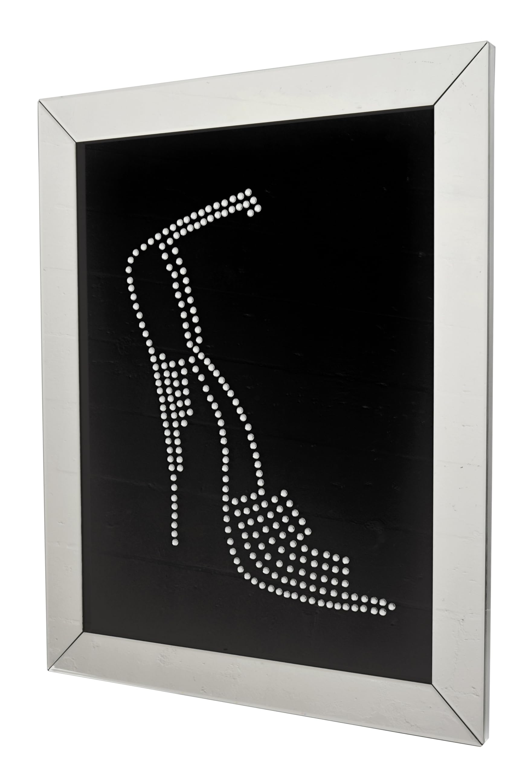 Timeless Reflections By Afd Home 11105836 Labyrinth Beveled Mirror, Silver Mirrored Finish