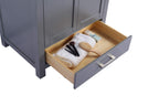 Laviva Wilson 30 - Grey Cabinet Matte White Viva Stone Solid Surface Countertop