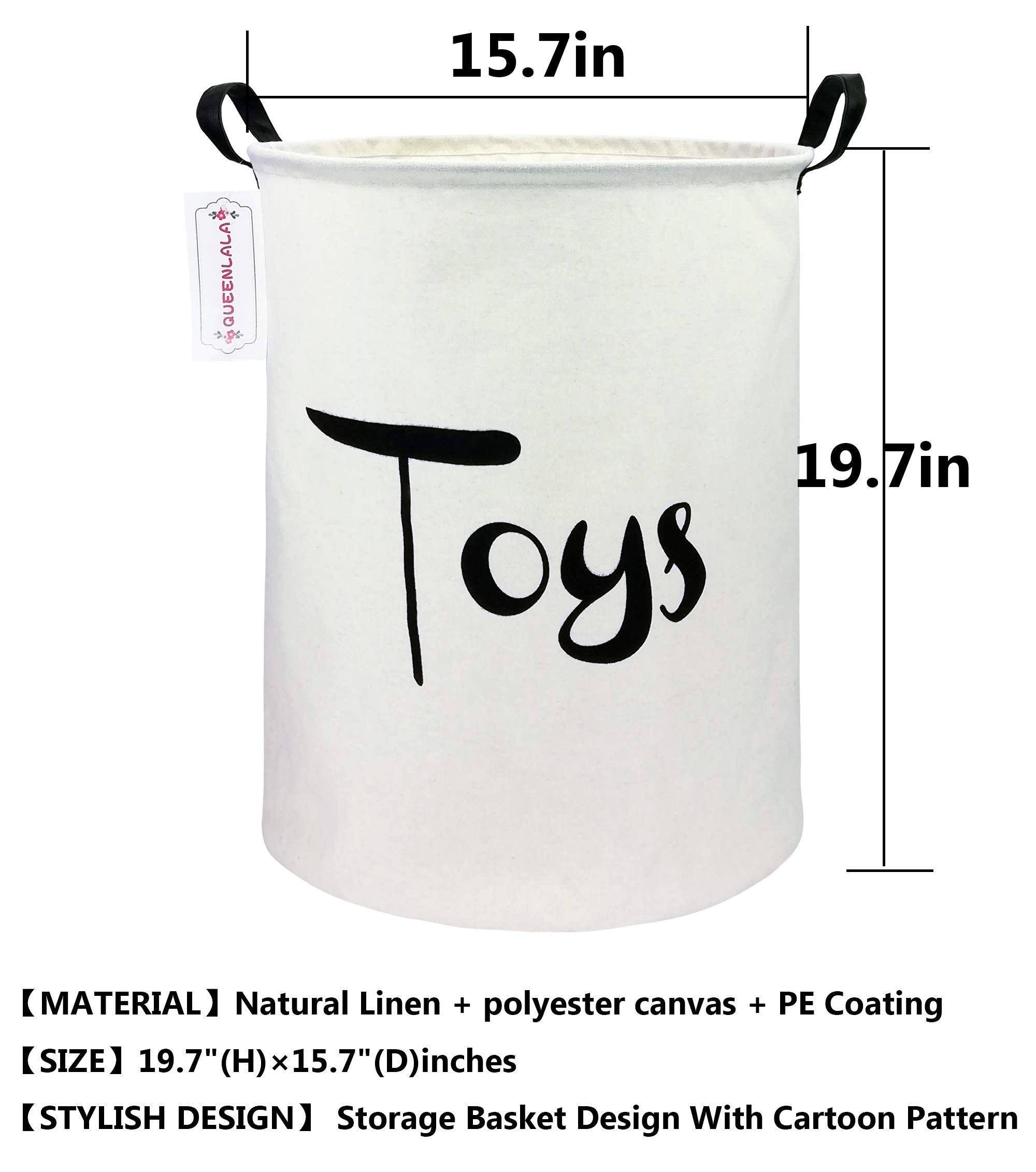 Queenlala Large Storage Basket,Laundry Hamper/Bathroom/Home Decor/Collapsible Round Storage Bin,Boys And Girls Hamper/Boxes/Clot