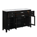 Acme Hussein Server in Marble & Black Finish