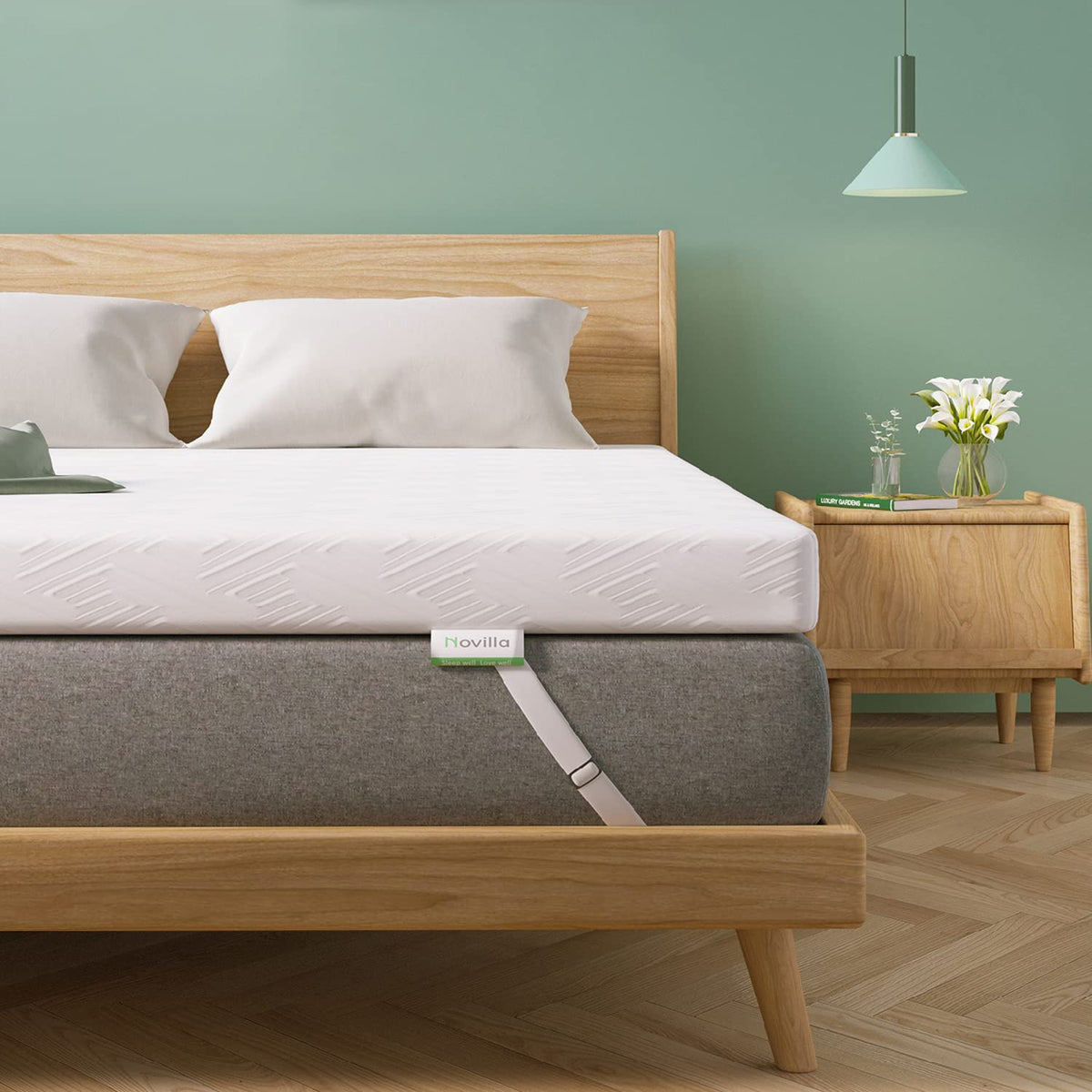 Novilla 2 Inch Gel Memory Foam Mattress Topper For Cooling Sleep & Pressure Relieving, Soft Twin Mattress Topper With Breathable