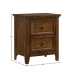 Intercon San Mateo Youth 2 Drawers, Tuscan Nightstand
