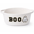 Fumete Halloween Boo Basket White Ghost Woven Gift Basket Decor