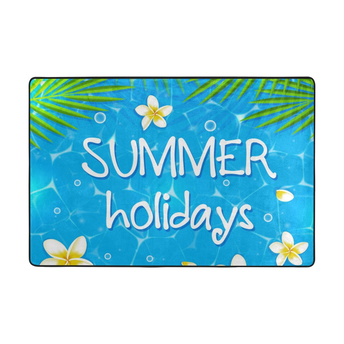 My Little Nest Area Rug Summer Holidays Blue Water Lightweight Doormat 2' X 3', Memory Sponge Indoor Outdoor Decor Carpet For Entrance Living Room Bedroom Office Kitchen Hallway