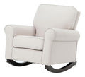 Acme Elvin Fabric Upholstered and Wooden Frame Rocking Chair in Beige