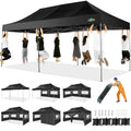 Cobizi 10X20 Heavy Duty Pop Up Canopy Tent With 6 Sidewalls Easy Up Commercial Outdoor Canopy Wedding Party Tents For Parties Al