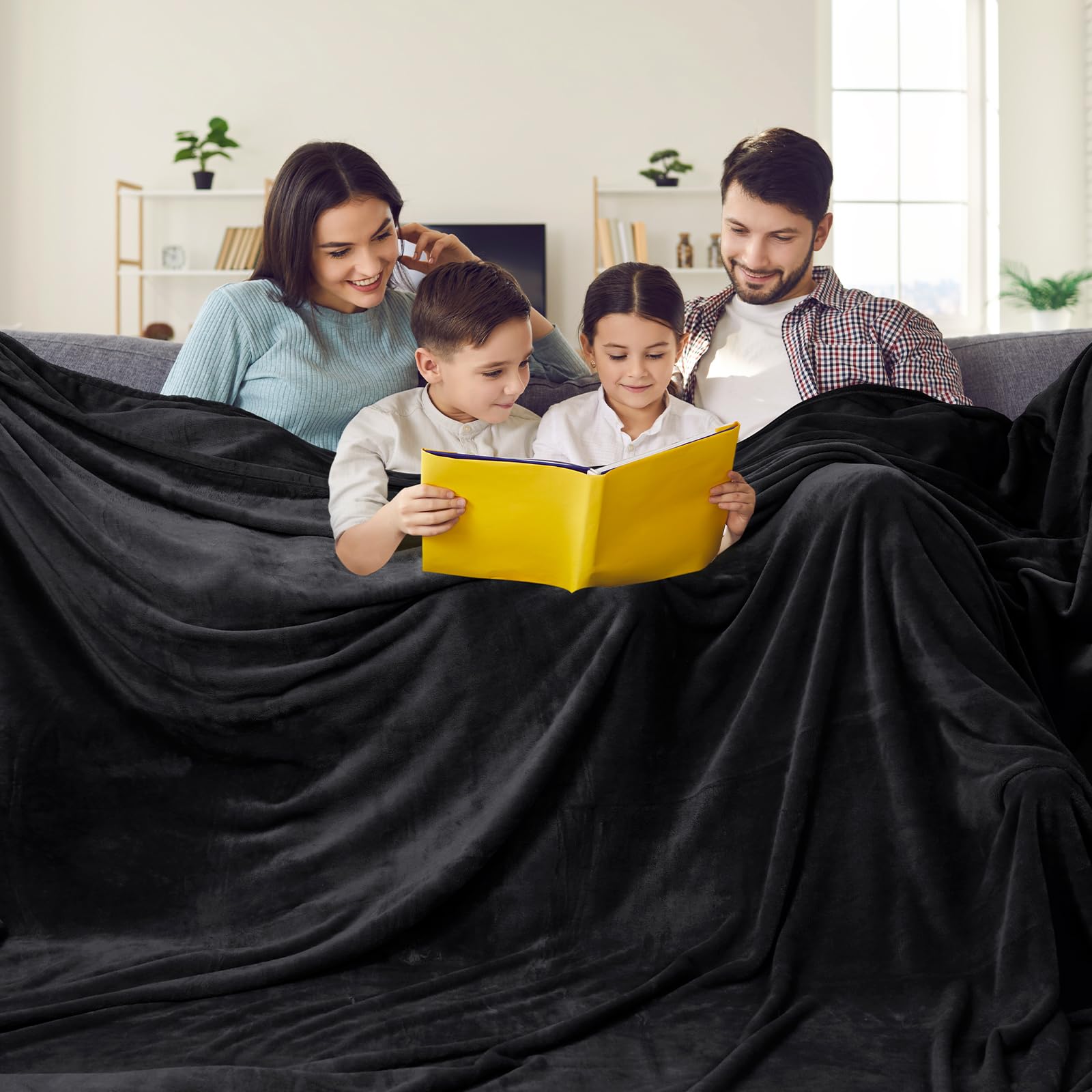 Phf Oversized King Fleece Blanket 120 'X120 ', No Shed No Pilling Big Soft Blanket, Extra Large 10 'X 10 ' Lightweight For Bed