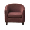 Crfatop 2 Piece Club Chair Slipcover Stretch Barrel Chair Covers Jacquard Tub Chair Slipcovers Soft Armchair Sofa Cover Removabl