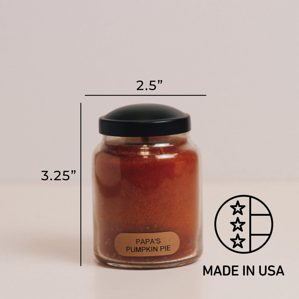 A Cheerful Giver - Papa'S Pumpkin Pie Baby Scented Glass Jar Candle (6Oz) With Lid & True To Life Fragrance Made In Usa