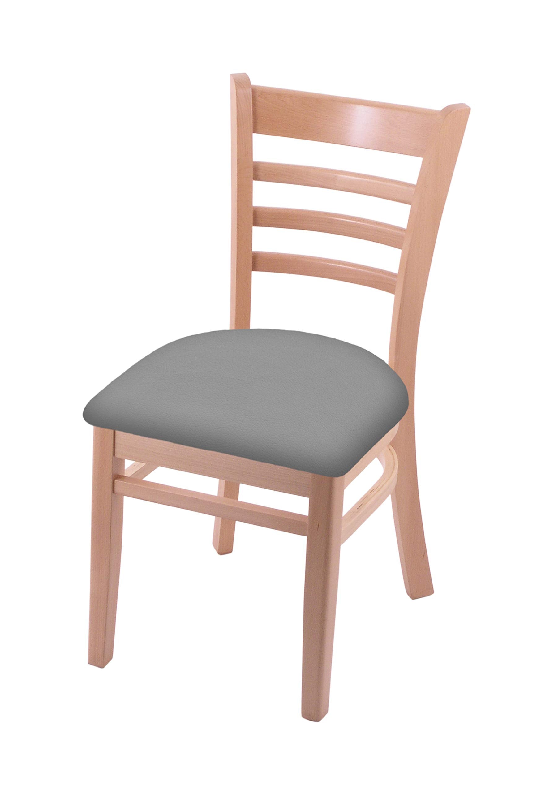 Holland Bar Stool Co. 3140 18 Chair with Natural Finish and Canter Folkstone Grey Seat
