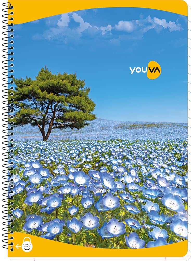 YOUVA Navneet Youva | Spiral Long Book For Students And Executives | Spiral Bound With Safety Lock | A4 Size - 21 X 29.7 Cm | Si