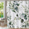 YiarTaan Shower Curtain, Green Shower Curtains for Bathroom Watercolor Plant Shower Curtain Leaves Floral Bathroom Eucalyptus Sa