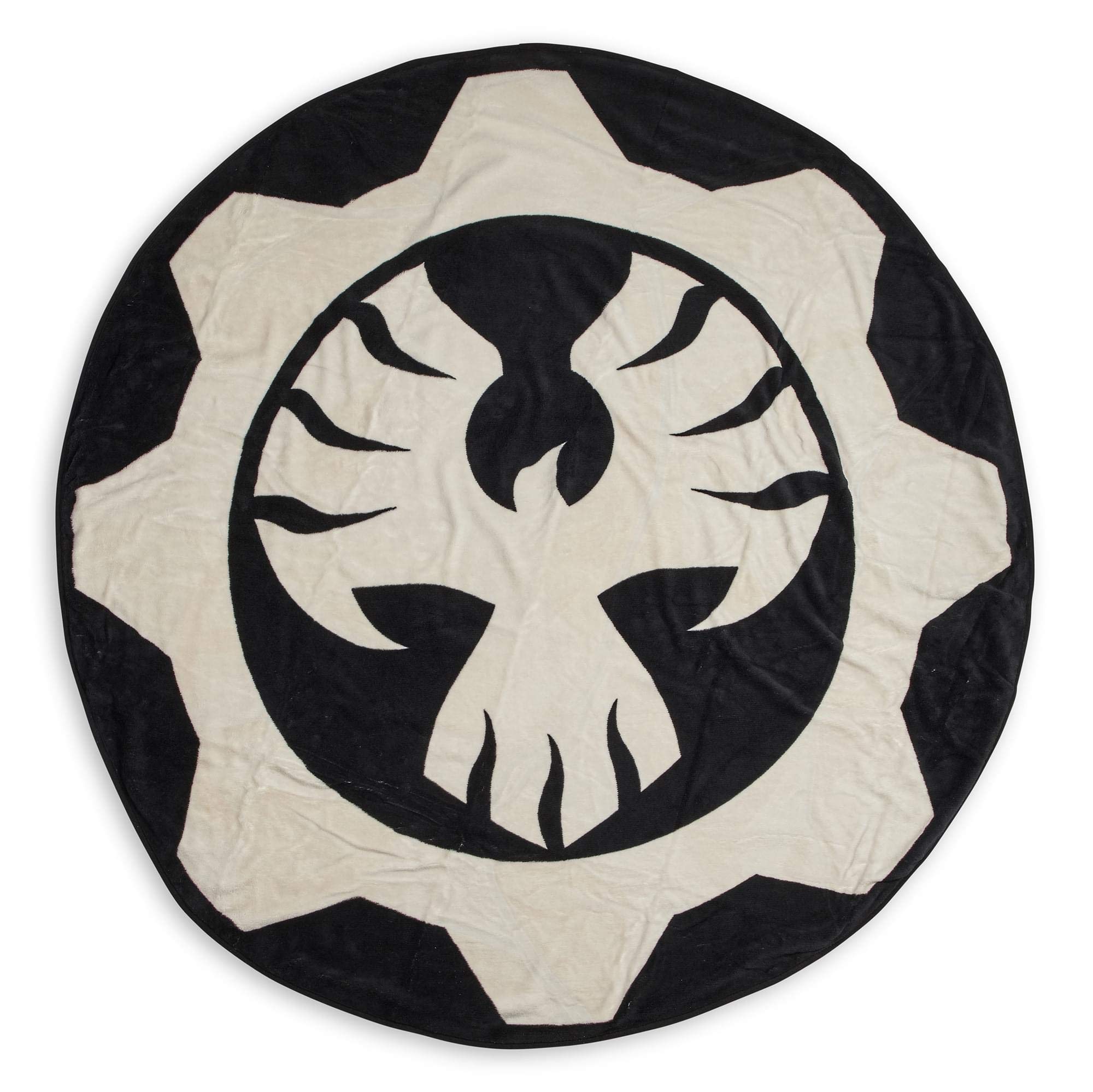 Gears Of War Fleece Throw Blanket - Round 60-Inch Phoenix Omen Logo - Plush Design For Couch, Bed, Chair - Great Sleep Comforter